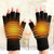1 Pair 5V USB Winter Warm Heating Gloves Men Women Heated Half Finger Mittens Black