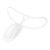 Men Bulge Cup Soft Polyester Cotton Stereo Shape Bulge Covering Up Underwear Cup with Strap White L