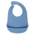 Adult Elderly Bib Waterproof Silicone Clothing Protector Eating Bib with Crumb CatcherBlue