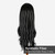 Pretfy 75cm Long Curling Hair Wigs Sexy Wavy Black Hair Wig Heat Resistant Synthetic for Women Cosplay Party Daily Use