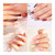 Nail Extension Gel Set Nail Strengthen Gel UV/LED Nail Lamp Nail Dryer Base Coat Top Coat with Nail Brush Nail File Nail Clip Manicure Tools