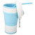 Collapsible Coffee Cups Portable Silicone Collapsible Drinking Water Cup for Outdoor Hiking Travel 750MLWhite Blue