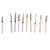10pcs Dental Bur Set Hospital Clinics Stainless Steel Polishing Dental Bur for High Speed Handpiece