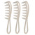 10pcs Wide Tooth Comb Ergonomic Handle Portable Plastic Detangling Comb for Men Women Hair Styling Flash Gold