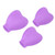 3pcs Makeup Brush Covers Reusable Silicone Dustproof Brush Protector Guards for Travel Home Girls Purple