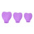 3pcs Makeup Brush Covers Reusable Silicone Dustproof Brush Protector Guards for Travel Home Girls Purple