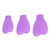 3pcs Makeup Brush Covers Reusable Silicone Dustproof Brush Protector Guards for Travel Home Girls Purple