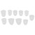 10pcs Guitar Fingertip Protectors Anti Slip Silicone Guitar Finger Guards for Stringed Instruments