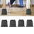 4Pcs/set 5" Furniture Raisers Adjustable Bed Chair Riser Wide Feet Lift Stands