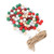 200Pcs DIY Christmas Wooden Beads Set 5 Colors Bead String Decoration Accessories for Beauty Salon with Twine