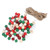 200Pcs DIY Christmas Wooden Beads Set 5 Colors Bead String Decoration Accessories for Beauty Salon with Twine