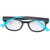 Professional Simple Fashionable Unisex Reading Glasses Elderly Presbyopic Glasses(+100 Black Blue)