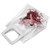 PVC Transparent Gift Bag PU Leather Handle Tote Packaging Hand Bag Accessory (L)Red