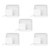 5pcs Powder Puff Storage Box Holder Set Portable White Nail Tip Container Case for Bead Stud Earrings