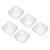 5pcs Powder Puff Storage Box Holder Set Portable White Nail Tip Container Case for Bead Stud Earrings