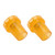 2pcs Crutch Feet Pads Wear Resistant Protective Round Foot Design 360 Degree Rotatable Thickened Rubber Canes Feet Covers Orange