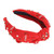 Rhinestone Embellished Knotted Headband Heart Decoration Knotted Jeweled Headband for Valentine Day Red