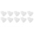 10Pcs 3 Hole White Hearing Amplifier Domes Earbud Tips Soft Static Free Silicone Hearing Amplifier Ear Tips Plugs Middle Size
