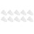 10Pcs 3 Hole White Hearing Amplifier Domes Earbud Tips Soft Static Free Silicone Hearing Amplifier Ear Tips Plugs Middle Size