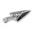 Zipper Pendant Titanium Steel Spearhead Shaped Replacement Zipper Pull Tag for Elderly Clothes Black
