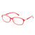 Blue Light Blocking Glasses MiddleAged Elderly Reading Glasses Spring Hinge Readers Red Frame Glasses for Women(+300 )