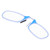 Blue Light Blocking Nose Clip Glasses Armless Glasses Unisex Elderly Reading Eyeglasses(+200 Blue)