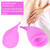 Silicone Women Reusable Menstrual Cup Collector Safe Female Period Lady Feminine Hygiene Cup(Purple L S )