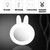 Portable USB Charging LED Makeup Mirror Cute Fill Light Mirror Cosmetic Tool (White)