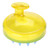 Silicone Shampoo Scalp Shower Bathing Washing Hair Massage Massager Brush Comb Yellow