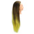 Hair Mannequin Head Simulation Ink Yellow Colour Mixture Gradient Hair Braiding Head for Hairdresser Practice