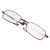 Elderly Fashionable Reading Glasses Stainless Steel Foldable Portable Presbyopic Glasses(+300 Square Frame Red)