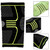 Breathable Weaving Sleeve Support for Running Climbing Nylon Knee Brace Pad(Black   green M)