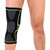 Breathable Weaving Sleeve Support for Running Climbing Nylon Knee Brace Pad(Black   green M)