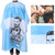 Household Barber Shop Hairdressing Apron Anti Static Gown Cape Blue Texture(160 x 140cm)