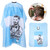 Household Barber Shop Hairdressing Apron Anti Static Gown Cape Blue Texture(160 x 140cm)