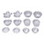 Professional Aluminum Alloy Cake Baking Mold Household Portable DIY Bath Salt Ball Mold Set#14