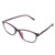 Elderly Glasses Blue Lighting Block Multiple Focusing Resin Women Reading Glasses for Near Far Range +100 Purple Frame