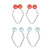 2 Pair Dimple Trainer Piercing Free Easy To Wear Enhanced Smile Dimple Maker Balls Tool for Face Cheek Red + Blue