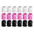 600pcs Skull Ink Cups with Base Microblading Pigment Ink Cups Tattoo Accessories Black Pink White