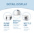 50ml Airless Pump Jar Bottles Portable Lotion Dispenser Acrylic Press-On Vacuum Lotion Bottle