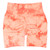 Women Yoga Shorts High Waist Quickly Drying Hip Lifting Tie Dyed Workout Shorts Orange Pink L
