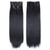 8 Pcs Set Clip in Hairpiece 22in Black Straight Soft Silky Washable Reusable Clip in Hair Extension 17 Clips