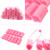 12pcs Magic Sponge Foam Cushion Hair Styling Rollers Curlers Twist Tool Salon Pink