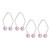 2 Pairs Dimple Makers for Face Cheeks Muscle Exercise Piercing Free Stainless Steel Easy To Wear Dimple Trainer Purple