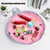 Floral Drawstring Makeup Bag Opens Flat Small Travel Cosmetic Bag Toiletry Bag Cute Aesthetic Makeup Organizer Bag