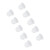 10Pcs/Set Hearing Aid Domes 10mm Double Bass Domes Silicone Earplugs Replacement for Hearing AmplifiersWhite