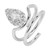 Rhinestone Nail Ring Healthy Safe Beautiful Fingernails Ring for Women and Girls3054 Platinum