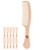 10Pcs Wide Tooth Comb Prevent Static Ergonomic Round Edge Portable Hair Styling Comb for Home Outdoor Beige
