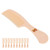 10Pcs Wide Tooth Comb Prevent Static Ergonomic Round Edge Portable Hair Styling Comb for Home Outdoor Beige