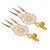 10pcs Beard Dreadlock Unisex Accessories Beard Spring Tube Dreadlock for Wedding Daily Life Golden